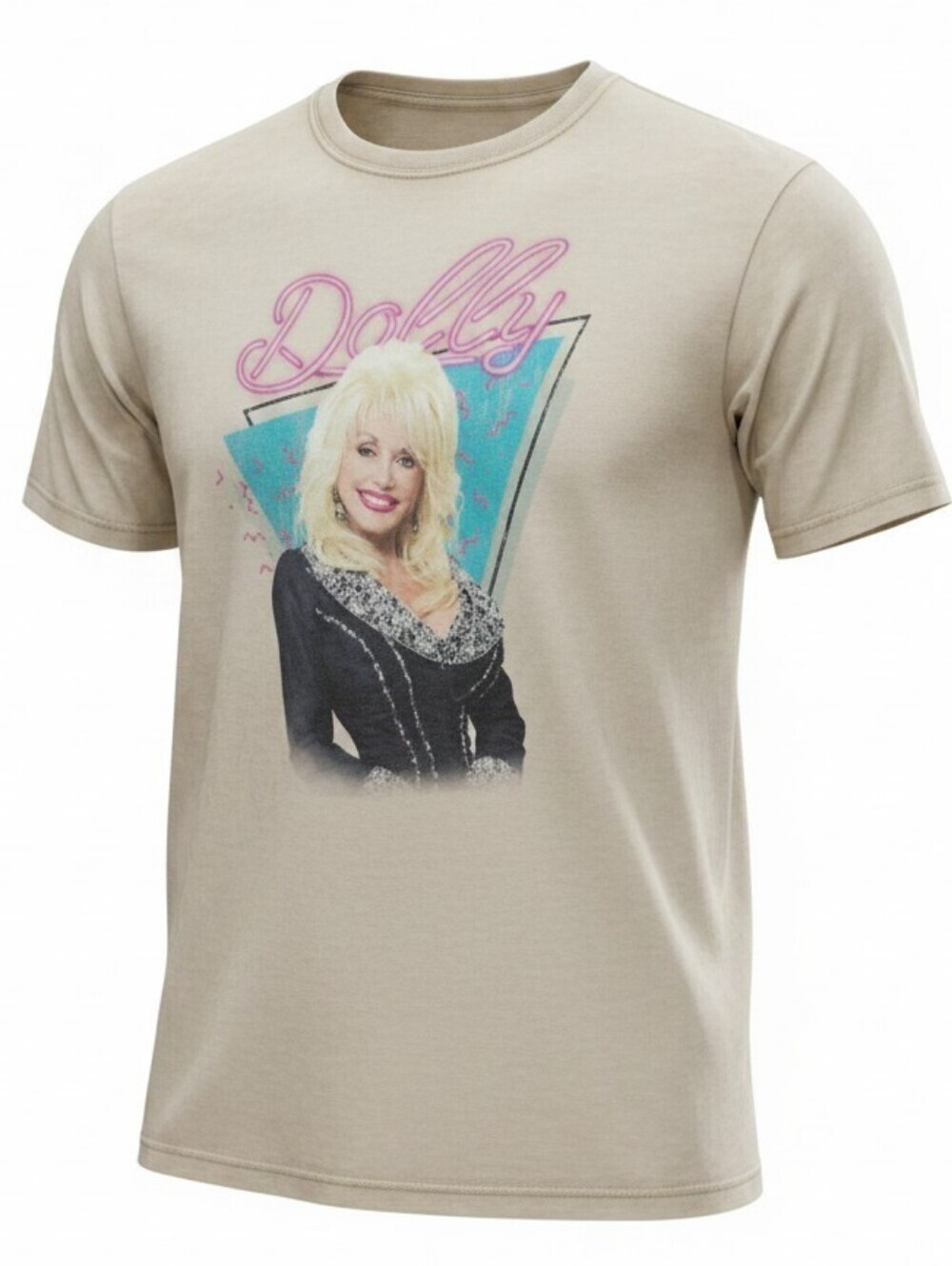 Dolly Parton Adult Neon Sign Graphic Tee, Size Medium, New
